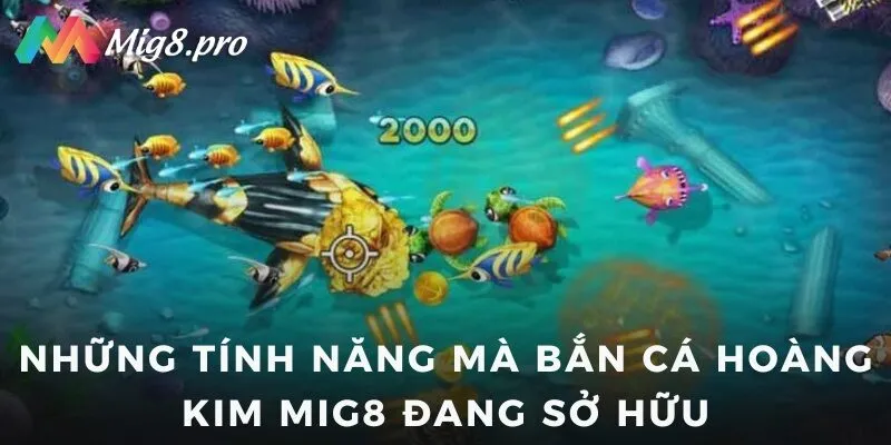 Những tính năng  mà bắn cá Hoàng Kim Mig8 đang sở hữu